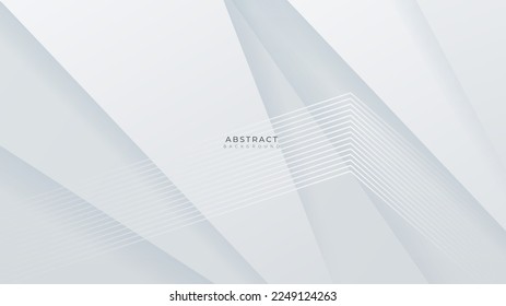 Abstract simple minimal white geometric shapes vector technology background. Geometric simple minimal white geometric shapes wallpaper for poster, certificate, presentation, landing page