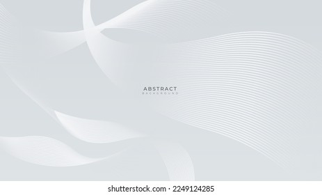 Abstract simple minimal white geometric shapes background. Vector abstract graphic design banner pattern presentation background web template.