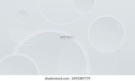Abstract simple minimal white geometric shapes vector technology background. Geometric simple minimal white geometric shapes wallpaper for poster, certificate, presentation, landing page