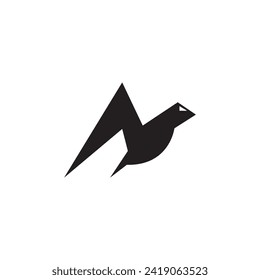 abstraktes einfaches minimalistisches Logo-Design für Vögel.