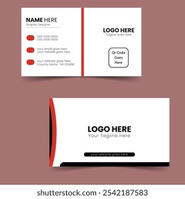 Abstract simple modern creative visiting card design template. Elegant clean and corporate business card design. Name card, vector illustration. Professional business card design.