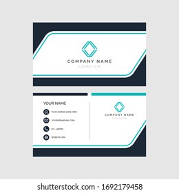 abstract simple modern flat professional business card