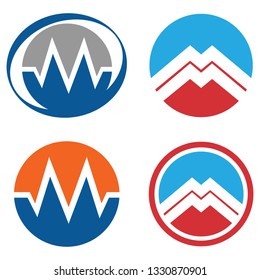 Abstract Simple Modern M Letter Logo Icon Template