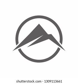 Abstract simple mountain logo design template vector illustration