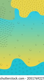 Abstract simple multicolor, yellow, blue, green, light green, gradient shapes background