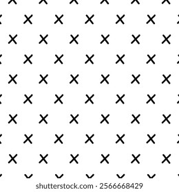 abstract simple multiplication sign pattern can be used background. The pattern is evenly filled. Vector illustration on white background