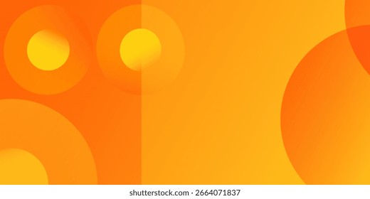 Abstractas fondo naranja simple con círculos. Fondo moderno. Ilustración vectorial