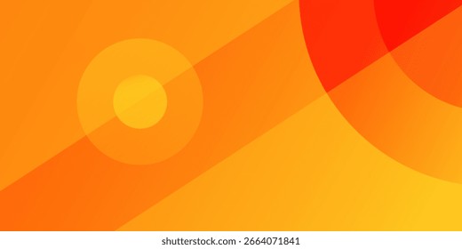 Abstractas fondo naranja simple con círculos. Fondo moderno. Ilustración vectorial 3D