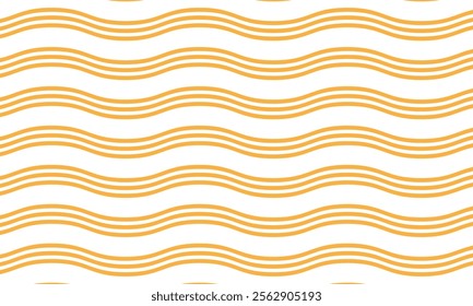 abstract simple orange horizontal smooth wave line pattern design can be used background.