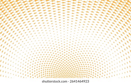 abstract simple orange star halftone arc pattern art can be used background.