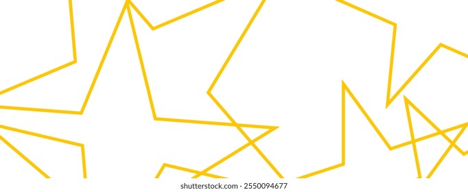 Abstract simple outline star shape banner background design vector.