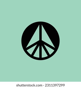 abstract simple paper plane fly with circle logo