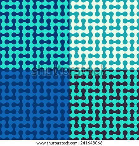 Abstract simple pattern with connected circles. Vector illustration