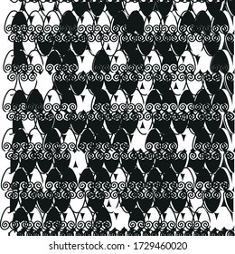 Abstract simple pattern with lines, seamless minimalistic background