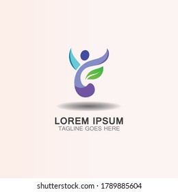 Abstract simple Person logo creative inspiration Design Vector