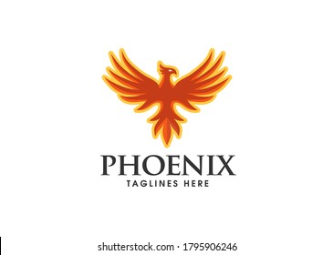 abstract simple phoenix logo vector