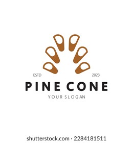 abstract simple pinecone logo design,for business,badge,emblem,pine plantation,pine wood industry,yoga,spa,vector