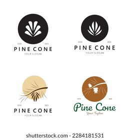 abstract simple pinecone logo design,for business,badge,emblem,pine plantation,pine wood industry,yoga,spa,vector