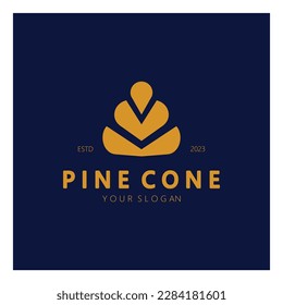 abstract simple pinecone logo design,for business,badge,emblem,pine plantation,pine wood industry,yoga,spa,vector