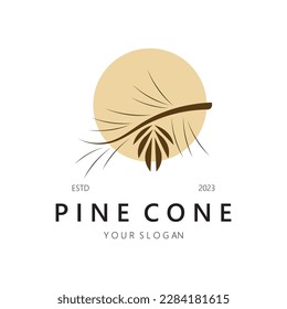 abstract simple pinecone logo design,for business,badge,emblem,pine plantation,pine wood industry,yoga,spa,vector