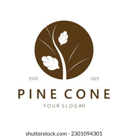 abstract simple pinecone logo design,for business,badge,emblem,pine plantation,pine wood industry,yoga,spa,vector