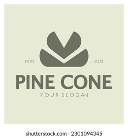 abstract simple pinecone logo design,for business,badge,emblem,pine plantation,pine wood industry,yoga,spa,vector