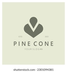 abstract simple pinecone logo design,for business,badge,emblem,pine plantation,pine wood industry,yoga,spa,vector