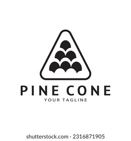 abstract simple pinecone logo design,for business,badge,emblem,pine plantation,pine wood industry,yoga,spa,vector