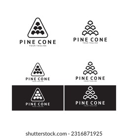 abstract simple pinecone logo design,for business,badge,emblem,pine plantation,pine wood industry,yoga,spa,vector