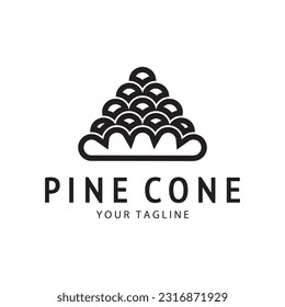 abstract simple pinecone logo design,for business,badge,emblem,pine plantation,pine wood industry,yoga,spa,vector