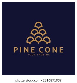 abstract simple pinecone logo design,for business,badge,emblem,pine plantation,pine wood industry,yoga,spa,vector