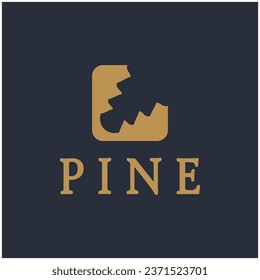 abstract simple pinecone logo pine tree design,for business,badge,emblem,pine plantation,pine wood industry