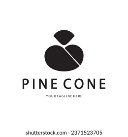 abstract simple pinecone logo pine tree design,for business,badge,emblem,pine plantation,pine wood industry