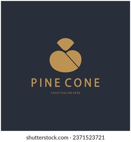 abstract simple pinecone logo pine tree design,for business,badge,emblem,pine plantation,pine wood industry