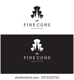 abstract simple pinecone logo pine tree design,for business,badge,emblem,pine plantation,pine wood industry