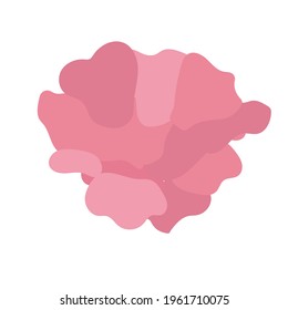Abstract simple pink flower. Vector illustration isolated in white