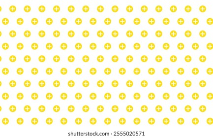 abstract simple plus on yellow circle pattern can be used background.