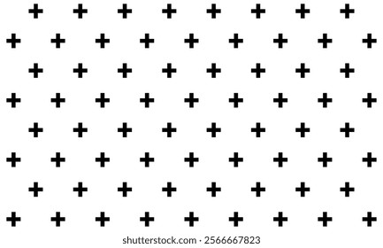 abstract simple plus sign pattern can be used background. The pattern is evenly filled. Vector illustration on white background