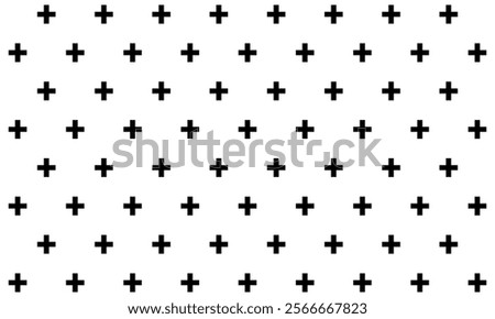 abstract simple plus sign pattern can be used background. The pattern is evenly filled. Vector illustration on white background