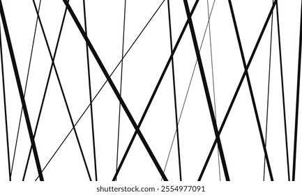 abstract simple random chaotic line pattern art can be used background.