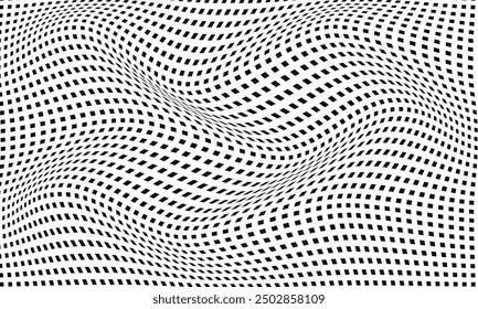 abstract simple rectangle dot grid wave pattern can be used background.