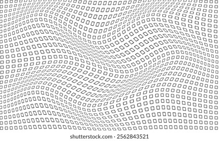abstract simple rectangle outline dot wave pattern can be used background.