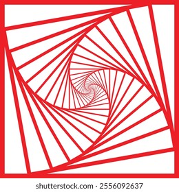 abstract simple rectangle red spiral line pattern can be used background.