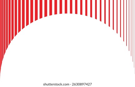 abstract simple red big to small arch line pattern can be used background.