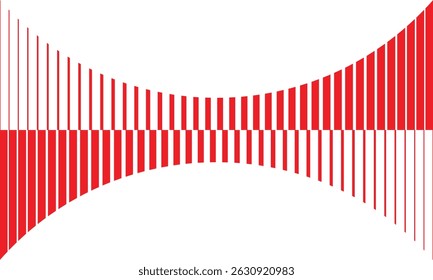 abstract simple red big to small irregular line bulge pattern art can be used background.