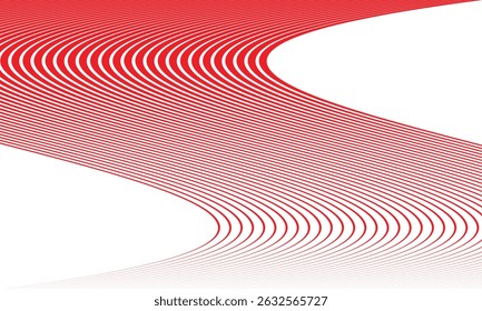 abstrato simples vermelho grande a pequeno padrão de linha de bandeira pode ser usado fundo.