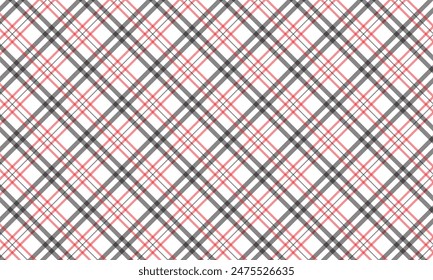 abstract simple red black diagonal plaid line pattern can be used background.