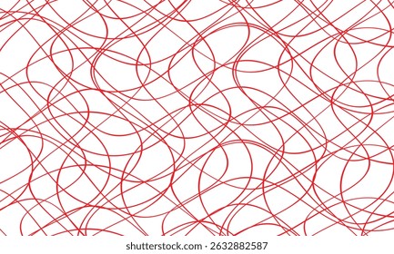 abstract simple red chaotic line design can be used background.