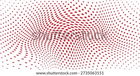abstract simple red dot wave pattern can be used background.