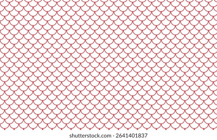 abstract simple red fish scale pattern art can be used background.